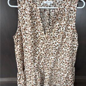 Mittoshop Animal Print Sleeveless Blouse